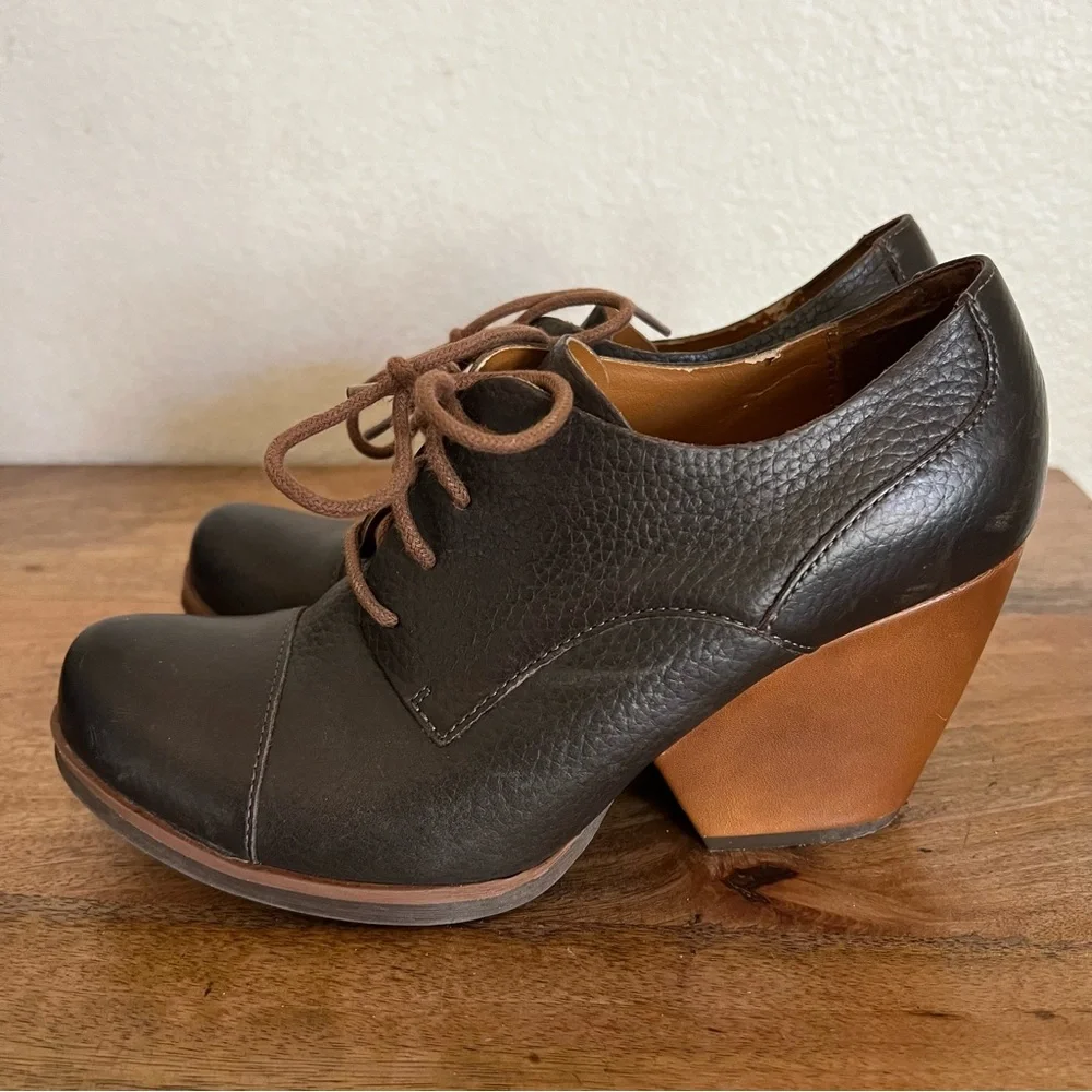 Kork Ease Women’s Roana Brown  Leather Lace Up Booties Size 7.5 - Picture 7 of 13